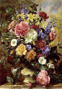 unknow artist, Floral, beautiful classical still life of flowers.101